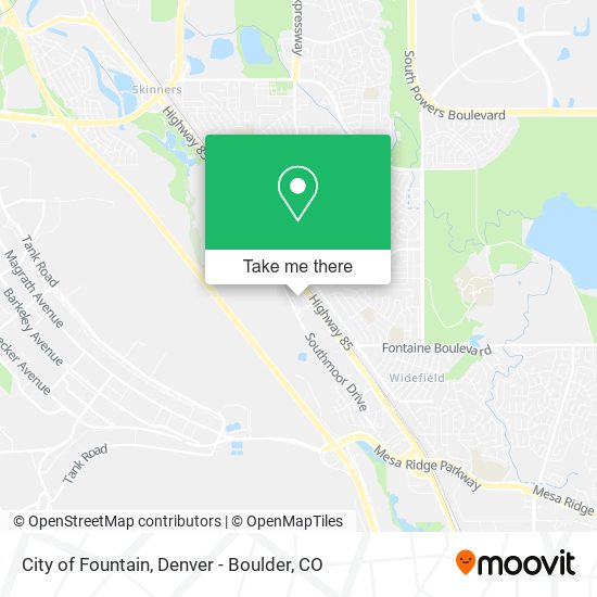 City of Fountain map