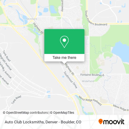 Mapa de Auto Club Locksmiths