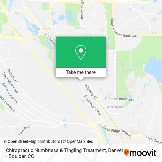 Chiropractic Numbness & Tingling Treatment map