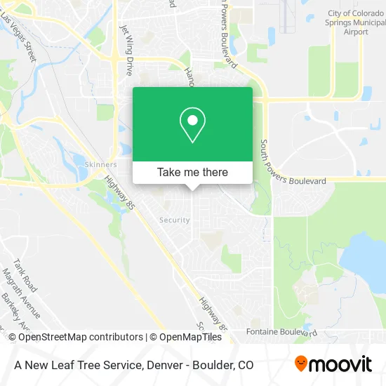 A New Leaf Tree Service map