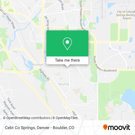 Mapa de Cebt Co Springs