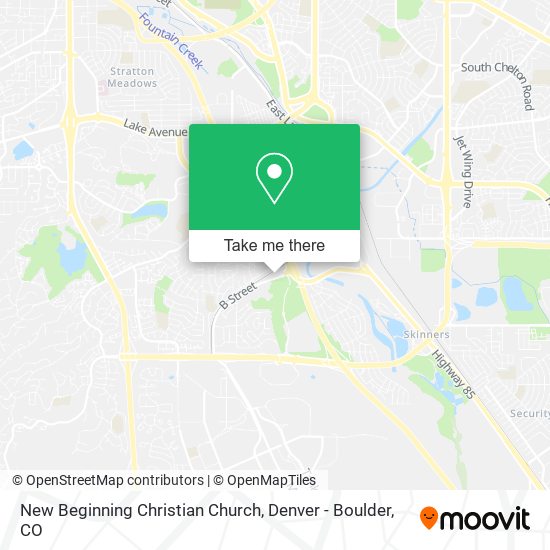 New Beginning Christian Church map