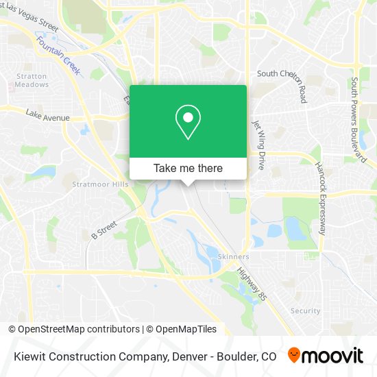 Kiewit Construction Company map