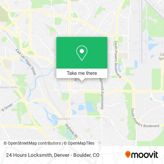 24 Hours Locksmith map