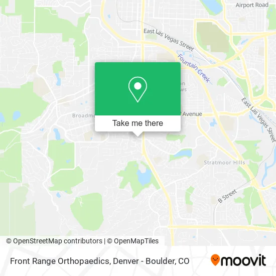 Front Range Orthopaedics map