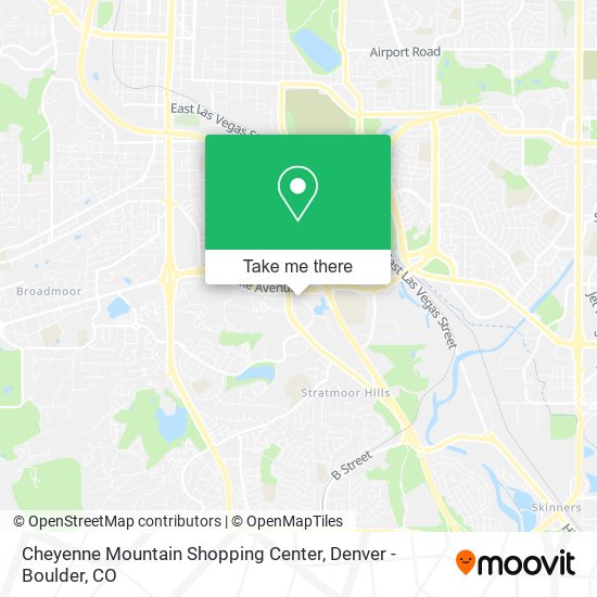 Cheyenne Mountain Shopping Center map