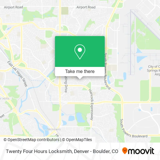 Twenty Four Hours Locksmith map