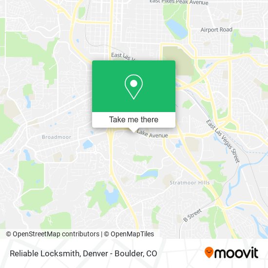 Mapa de Reliable Locksmith
