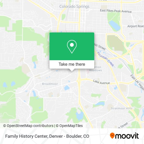 Family History Center map