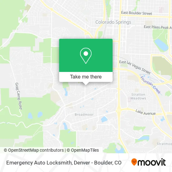 Mapa de Emergency Auto Locksmith