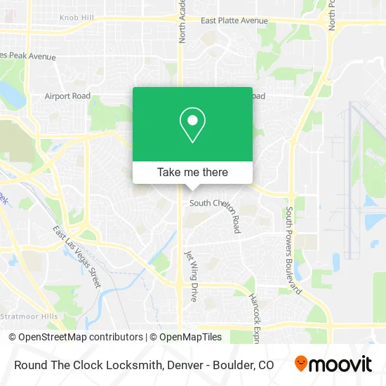 Round The Clock Locksmith map