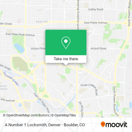 A Number 1 Locksmith map