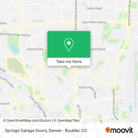 Springs Garage Doors map