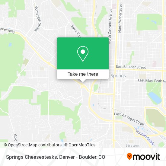 Springs Cheesesteaks map
