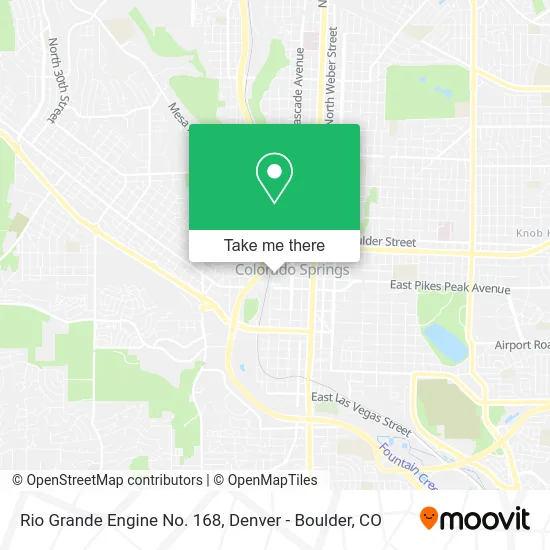 Rio Grande Engine No. 168 map