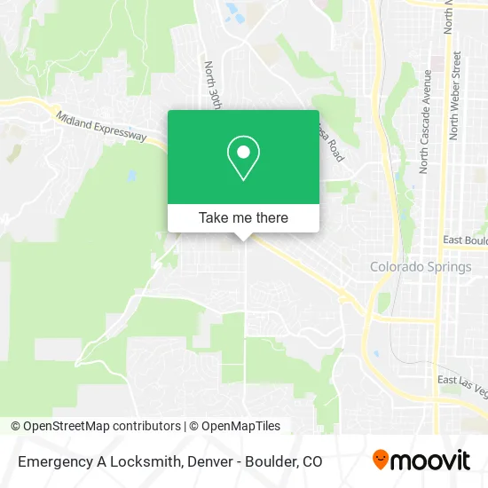 Emergency A Locksmith map