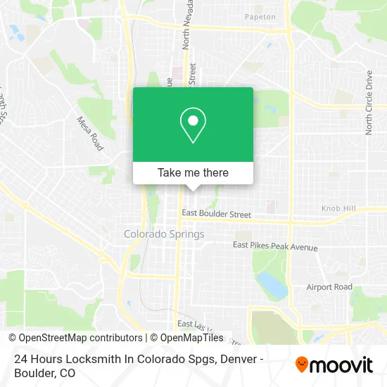 24 Hours Locksmith In Colorado Spgs map