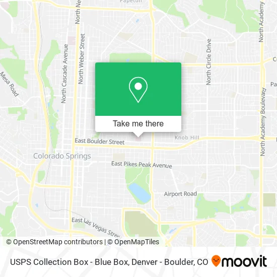 USPS Collection Box - Blue Box map