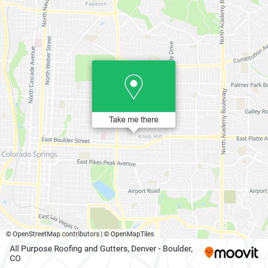 Mapa de All Purpose Roofing and Gutters