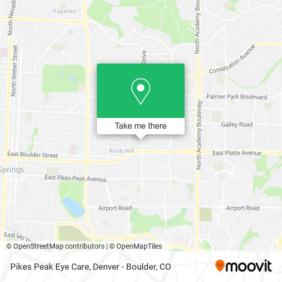 Pikes Peak Eye Care map