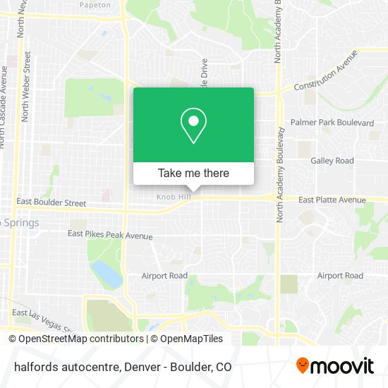 Mapa de halfords autocentre