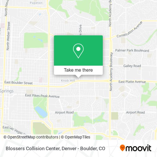 Mapa de Blossers Collision Center