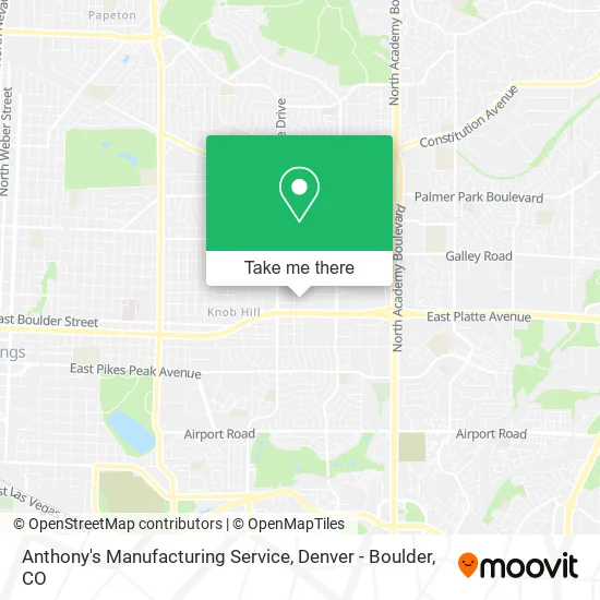 Anthony's Manufacturing Service map