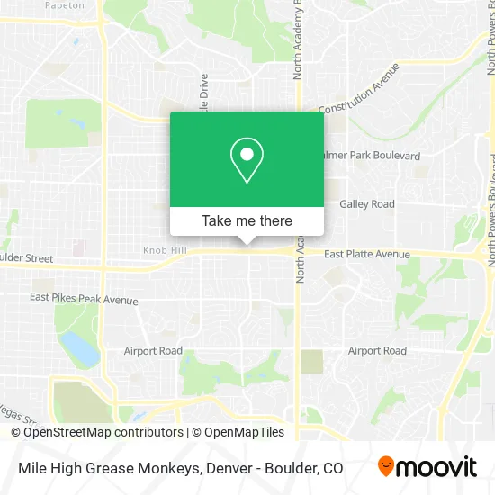 Mile High Grease Monkeys map