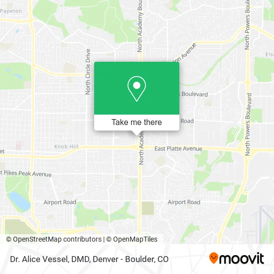 Dr. Alice Vessel, DMD map