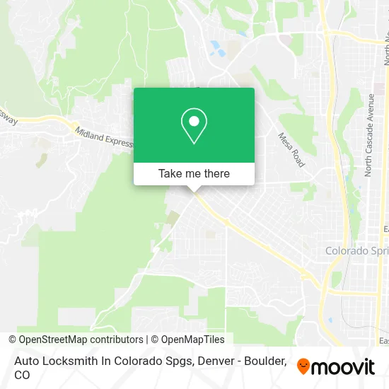 Auto Locksmith In Colorado Spgs map