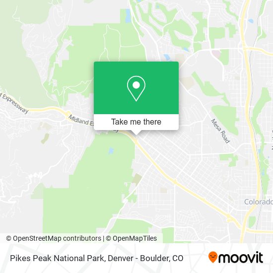 Pikes Peak National Park map