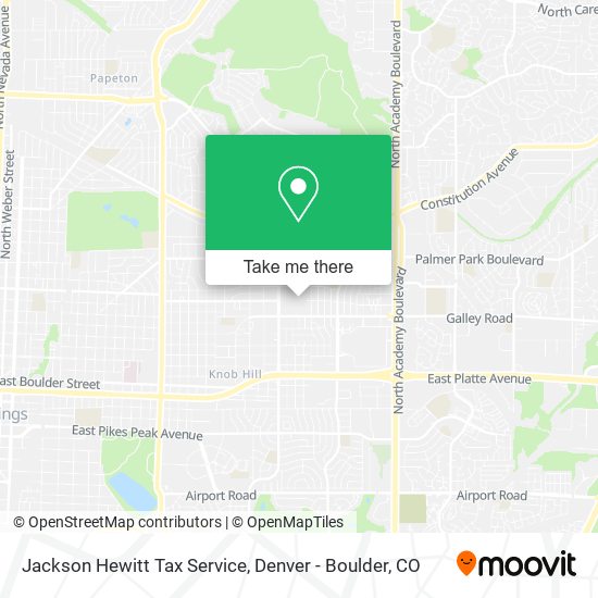 Jackson Hewitt Tax Service map