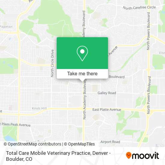 Total Care Mobile Veterinary Practice map