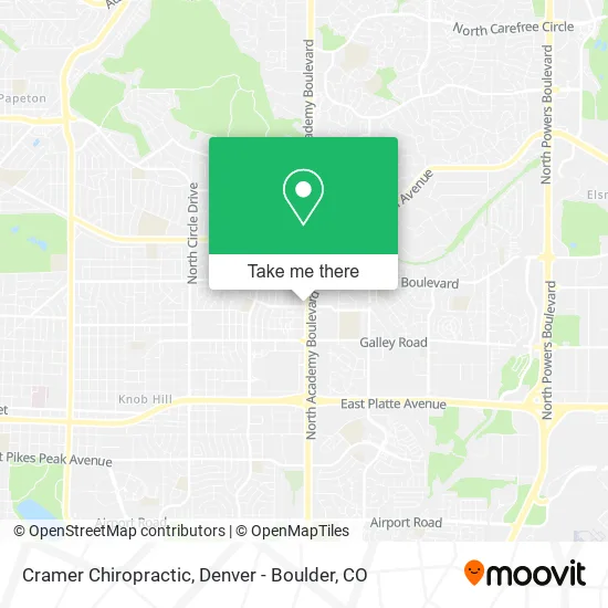 Cramer Chiropractic map