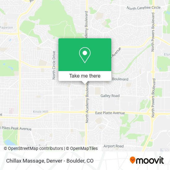 Chillax Massage map