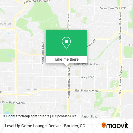 Mapa de Level Up Game Lounge