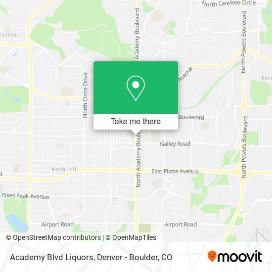 Academy Blvd Liquors map