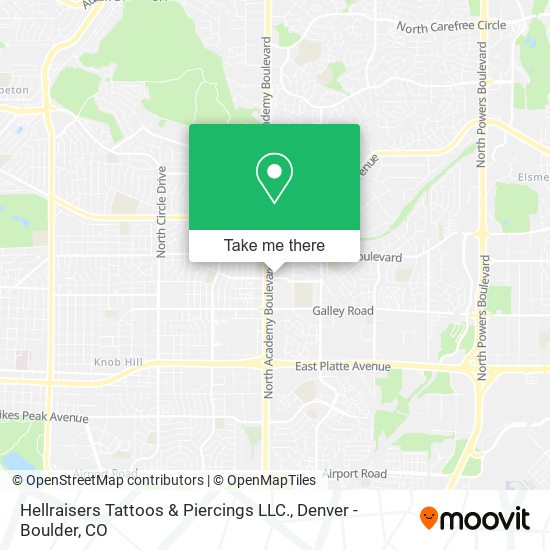 Hellraisers Tattoos & Piercings LLC. map