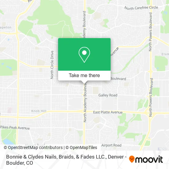 Bonnie & Clydes Nails, Braids, & Fades LLC. map