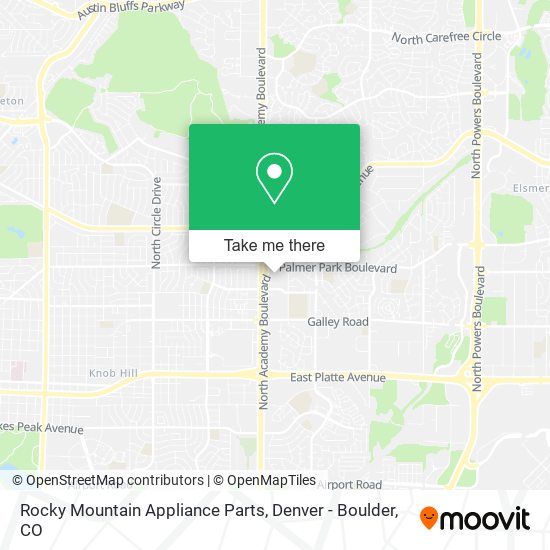 Rocky Mountain Appliance Parts map