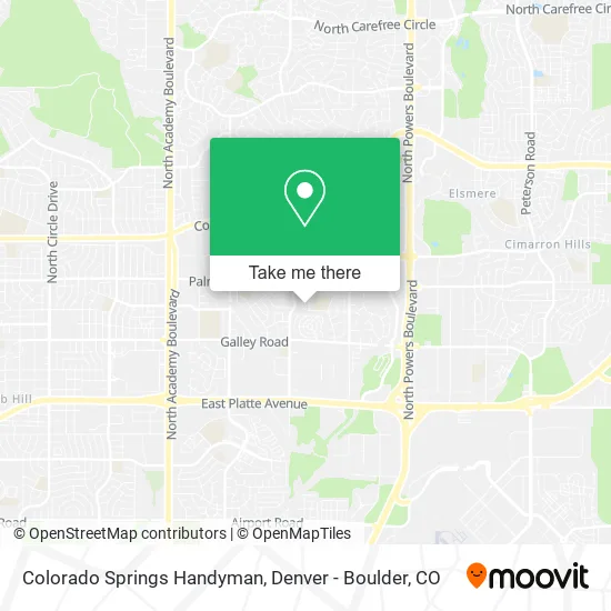 Colorado Springs Handyman map