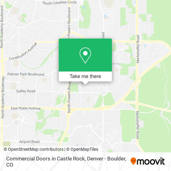 Commercial Doors in Castle Rock map