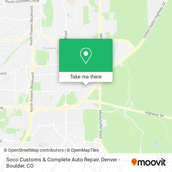 Soco Customs & Complete Auto Repair map