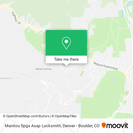 Manitou Spgs Asap Locksmith map
