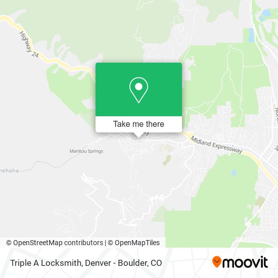 Mapa de Triple A Locksmith