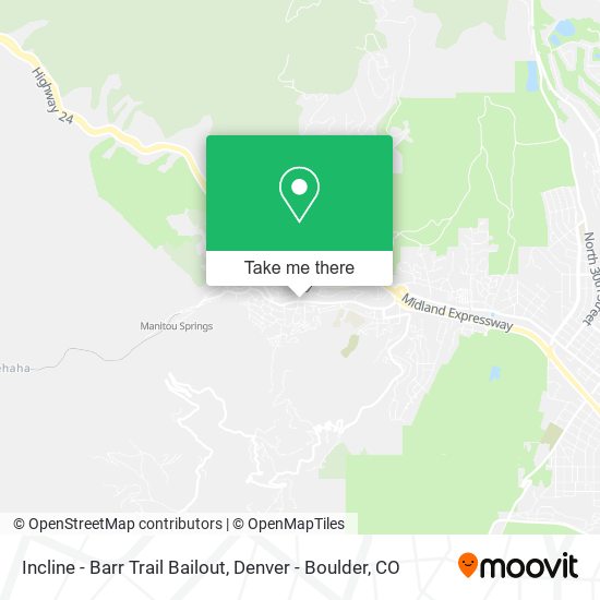 Incline - Barr Trail Bailout map