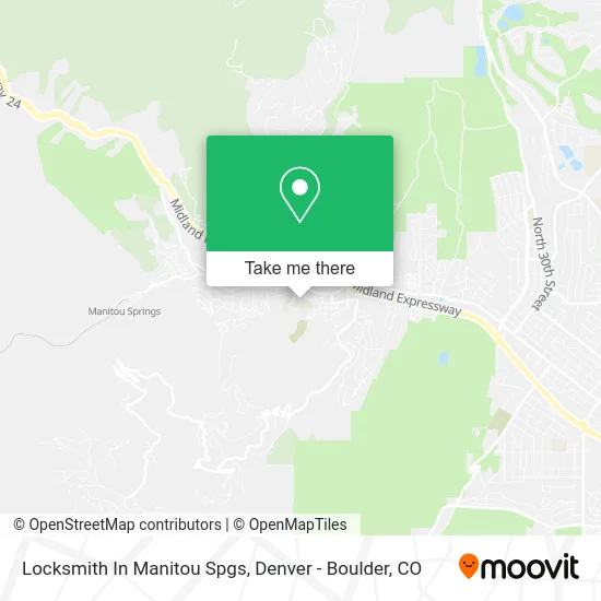 Locksmith In Manitou Spgs map