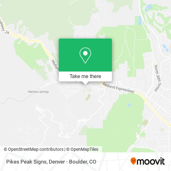 Pikes Peak Signs map