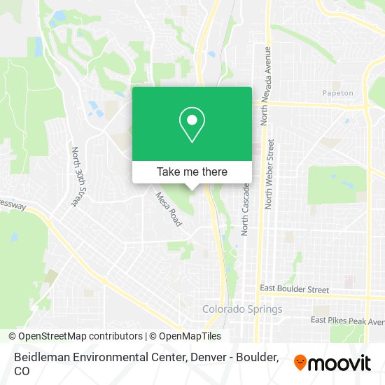 Beidleman Environmental Center map
