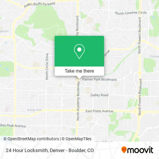 24 Hour Locksmith map